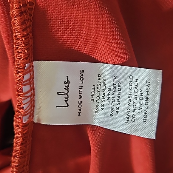 NWT Anything But Average Rust Orange Ruched Balloon Sleeve Bodysuit Top Sz XS - Picture 7 of 7